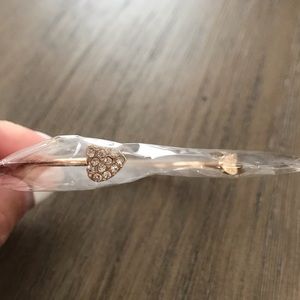 Gold Cuff Bracelet with hearts | New